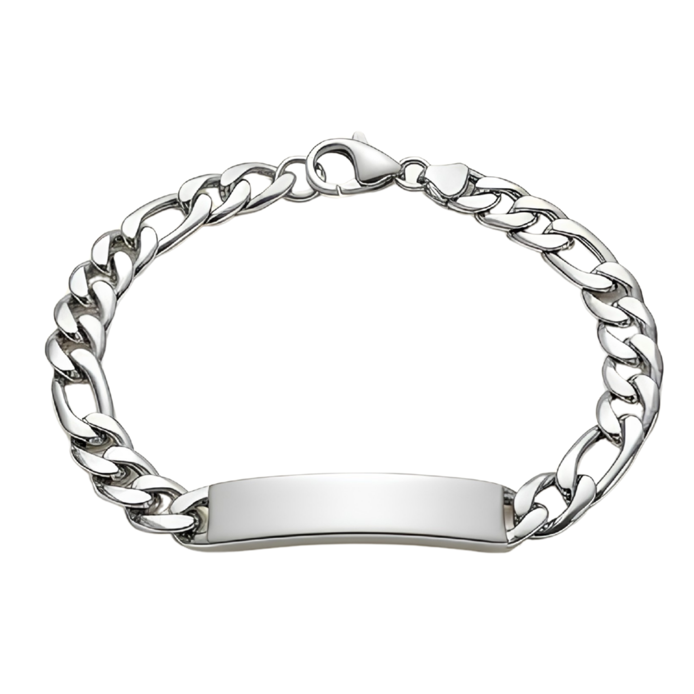 Stainless Steel Cuban Link Bracelet - Silver