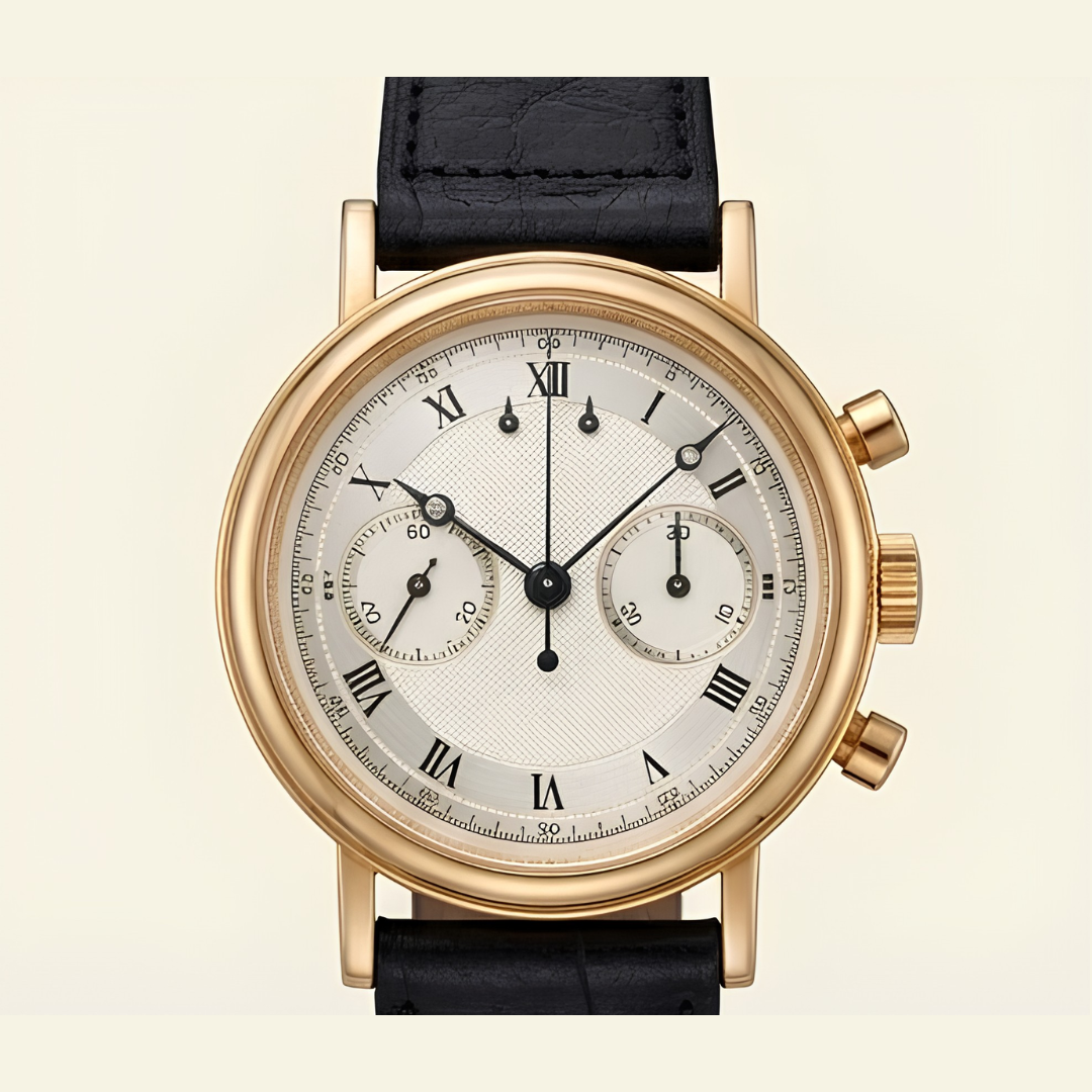 Classic Chronograph Watch - Black & Gold