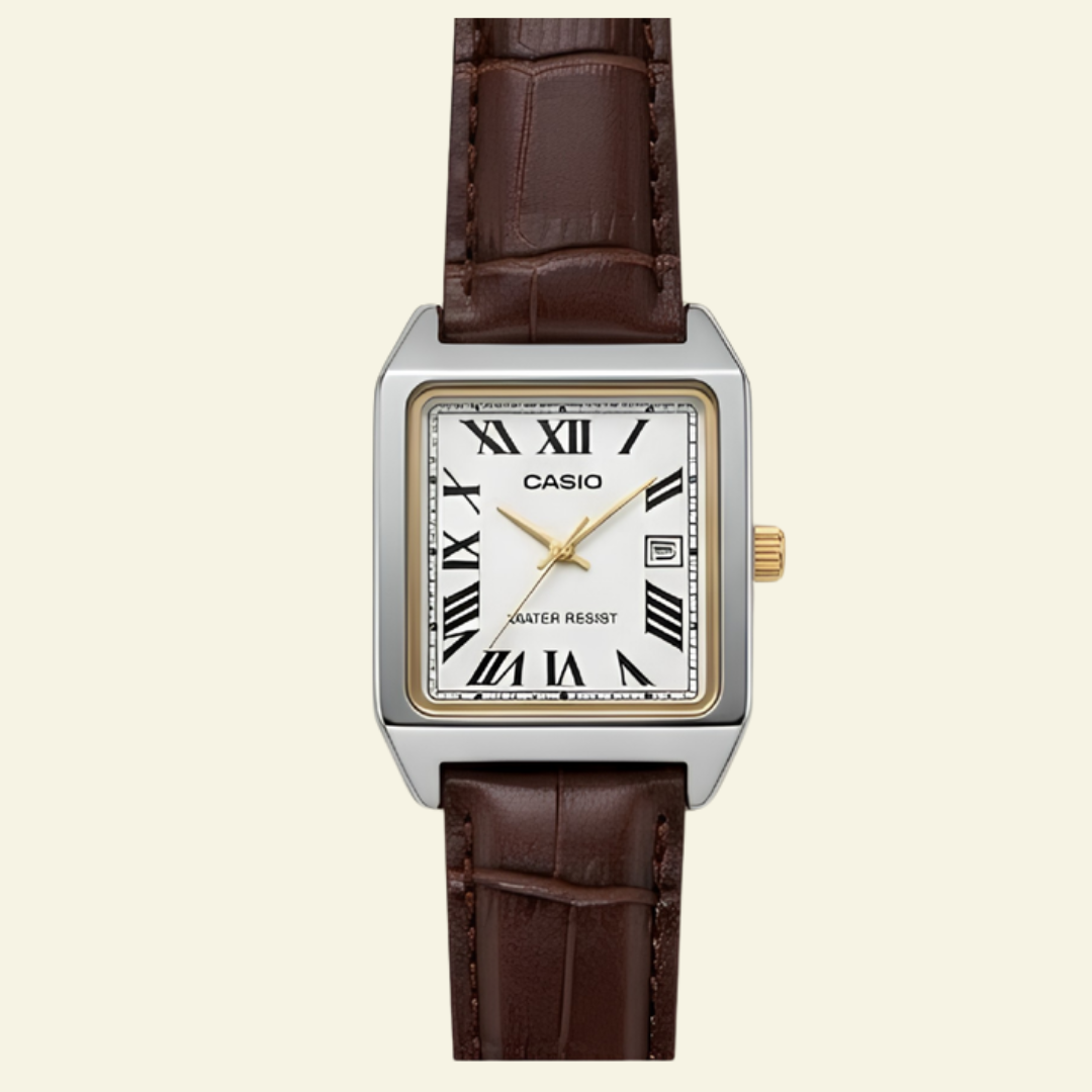 Vintage Analog Watch - Brown Leather
