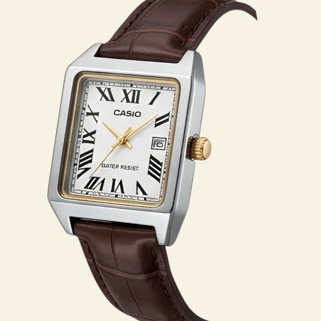 Vintage Analog Watch - Brown Leather