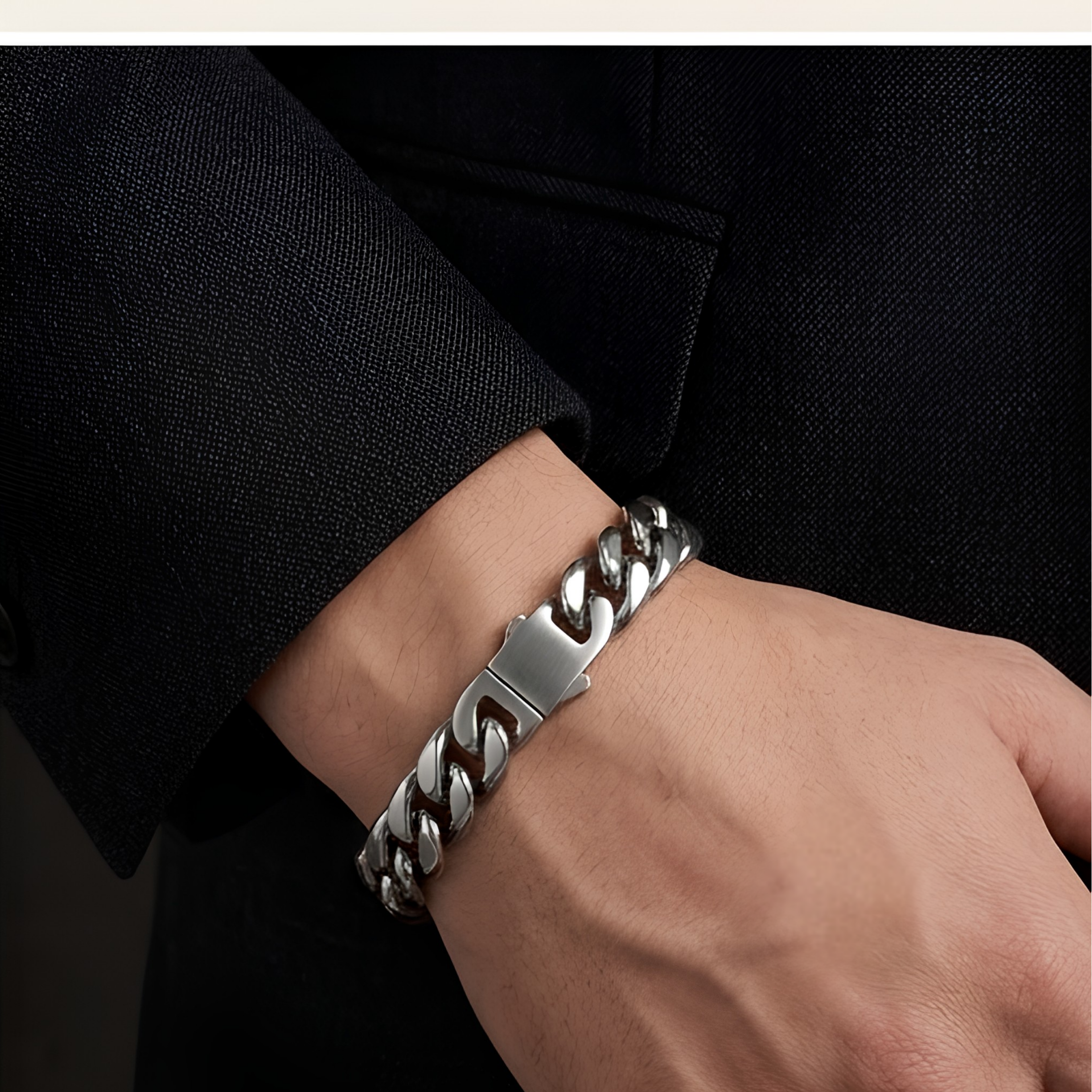 Engraved ID Bar Bracelet - Steel