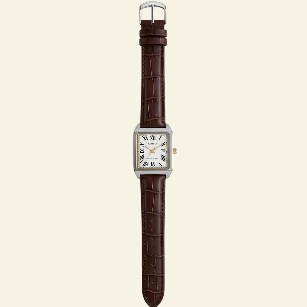 Vintage Analog Watch - Brown Leather