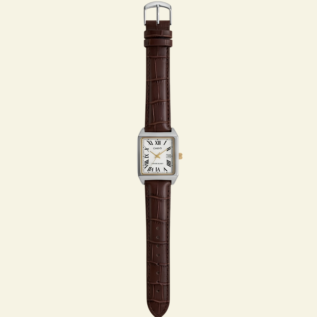 Vintage Analog Watch - Brown Leather