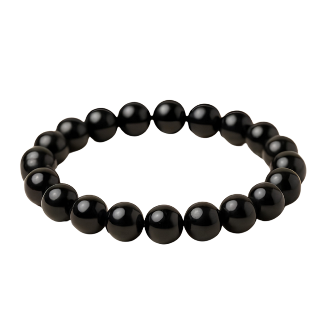 Men's Black Beaded Bracelet