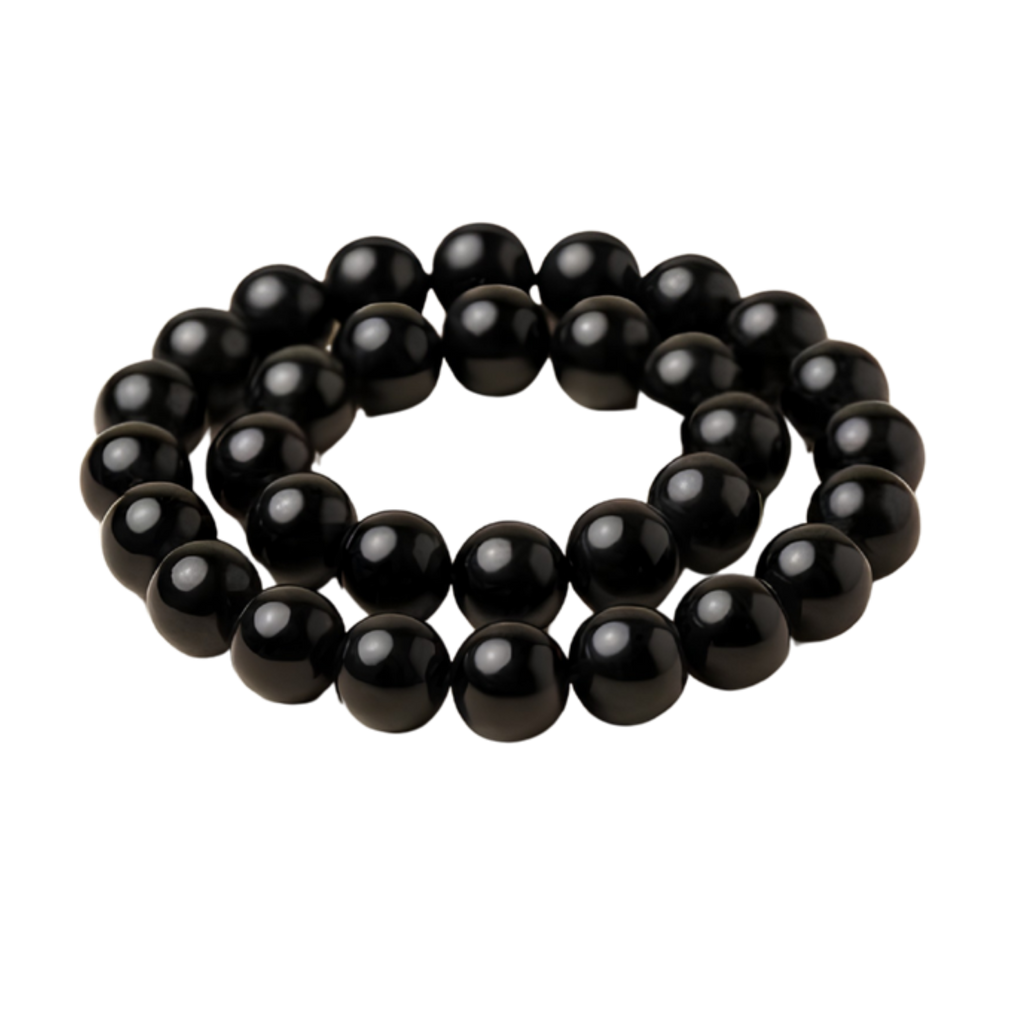 Men's Black Beaded Bracelet