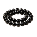 Men's Black Beaded Bracelet