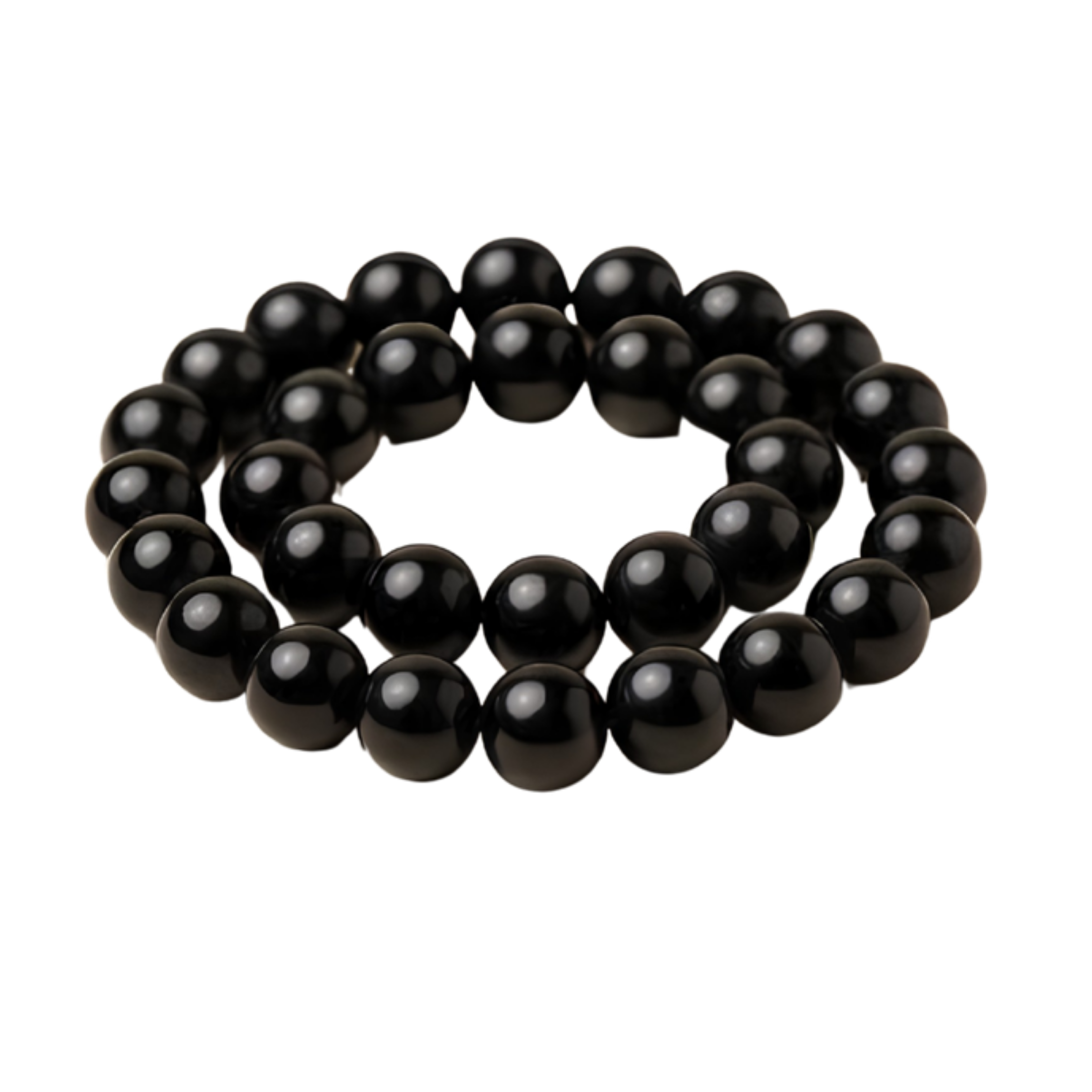 Men's Black Beaded Bracelet