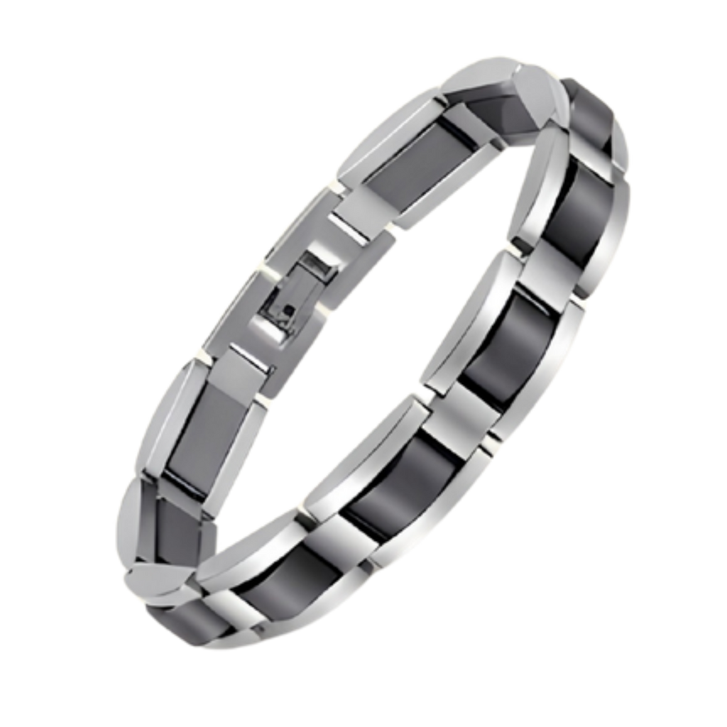 Magnetic Bracelet - Black & Silver