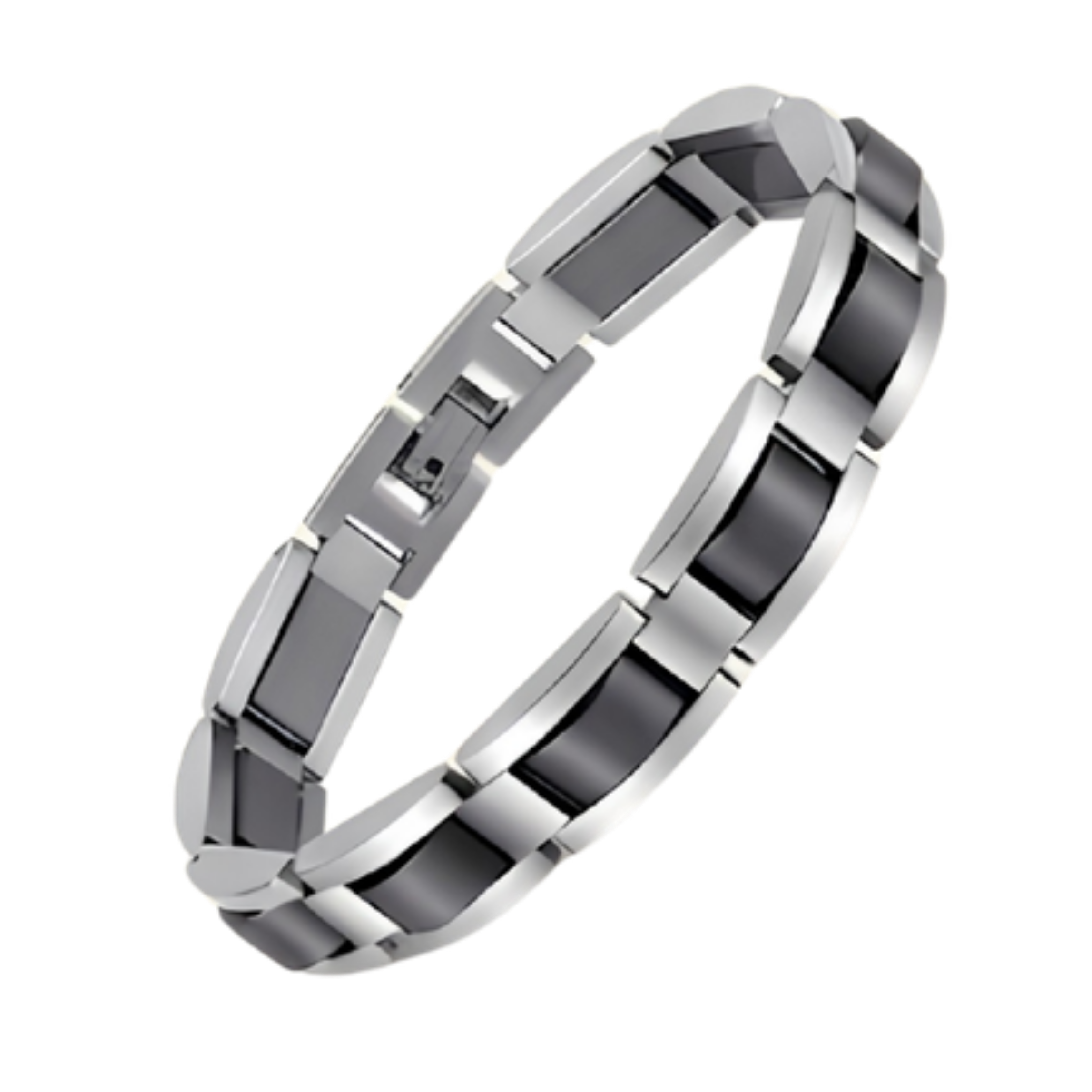 Magnetic Bracelet - Black & Silver
