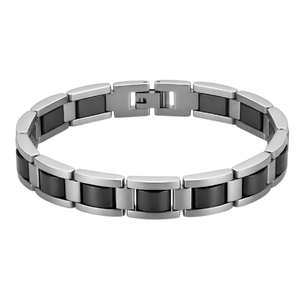 Magnetic Bracelet - Black & Silver
