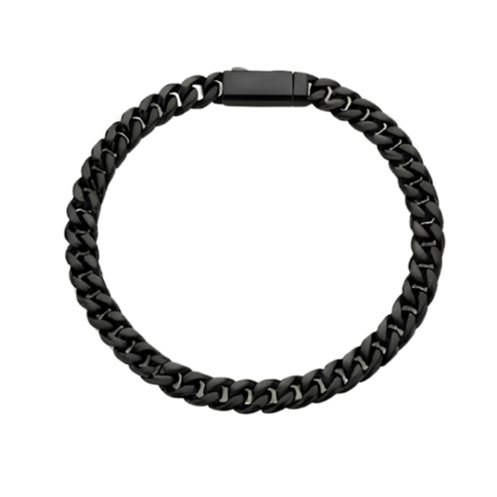 Matte Black Cuban Link Bracelet