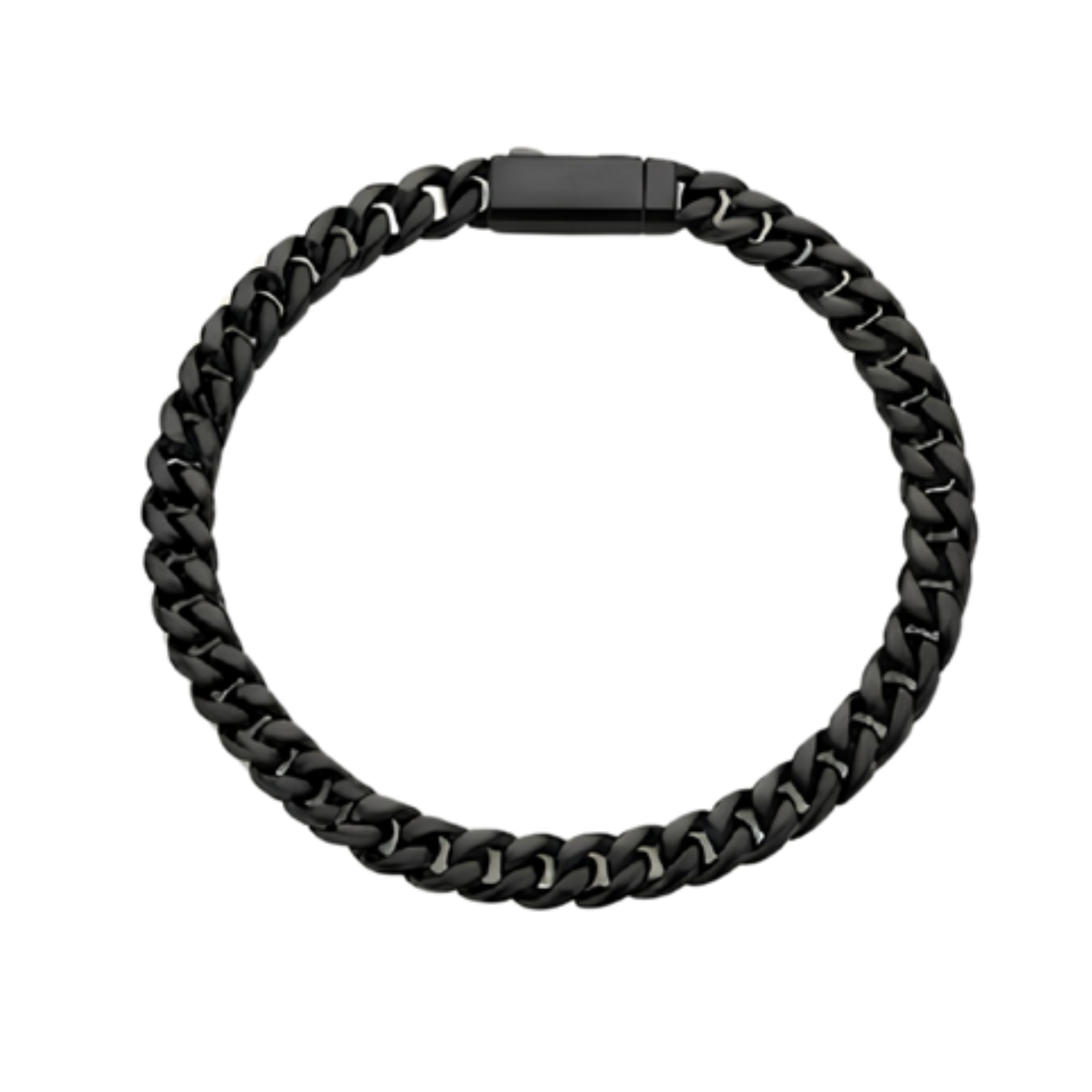 Matte Black Cuban Link Bracelet