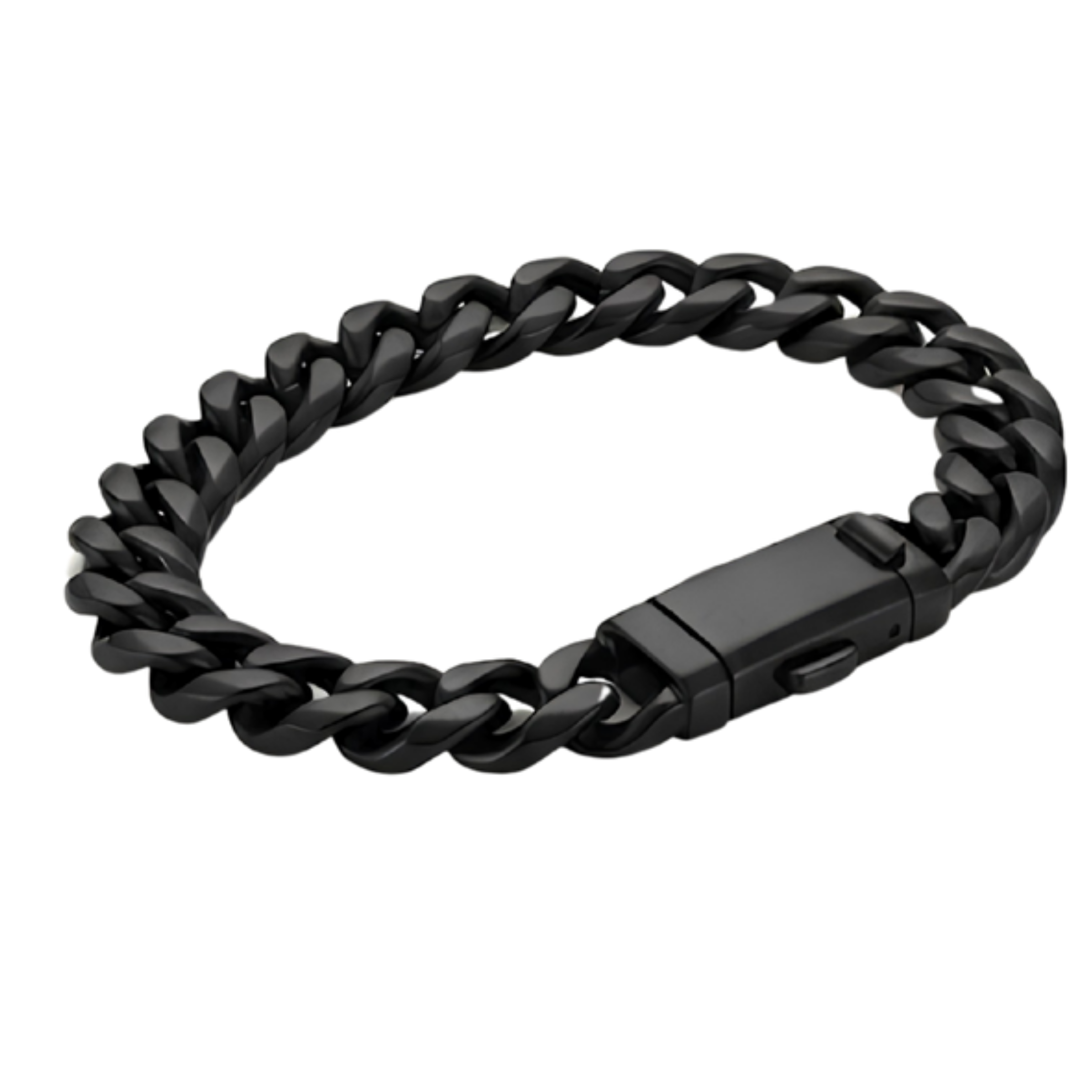 Matte Black Cuban Link Bracelet