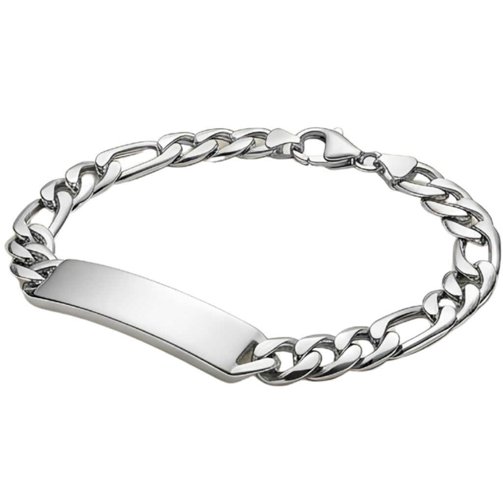 Stainless Steel Cuban Link Bracelet - Silver