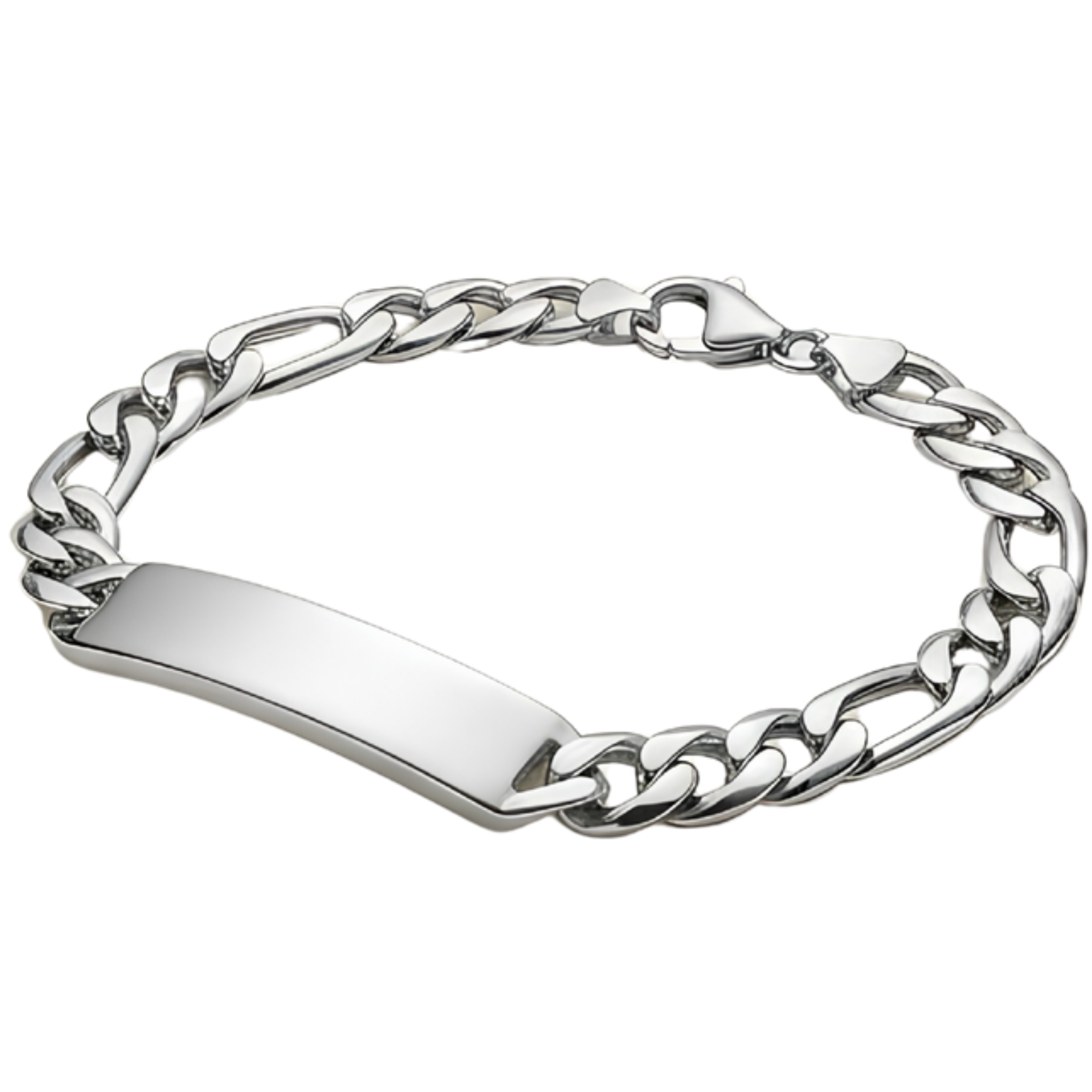 Stainless Steel Cuban Link Bracelet - Silver