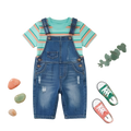 Kids Denim Dungaree Set