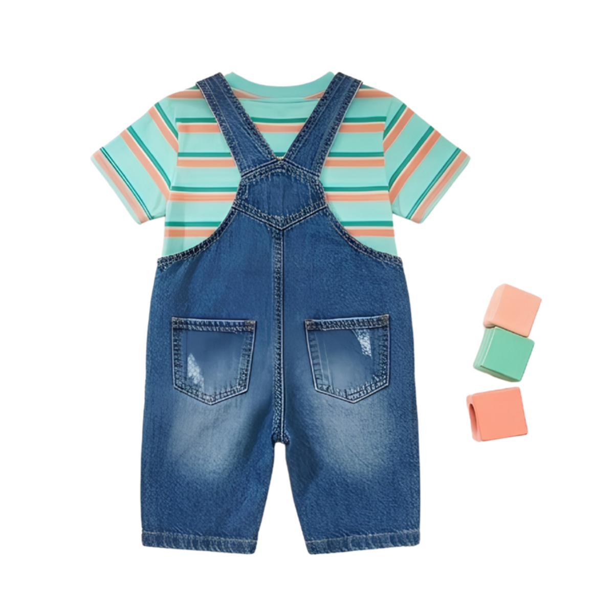 Kids Denim Dungaree Set