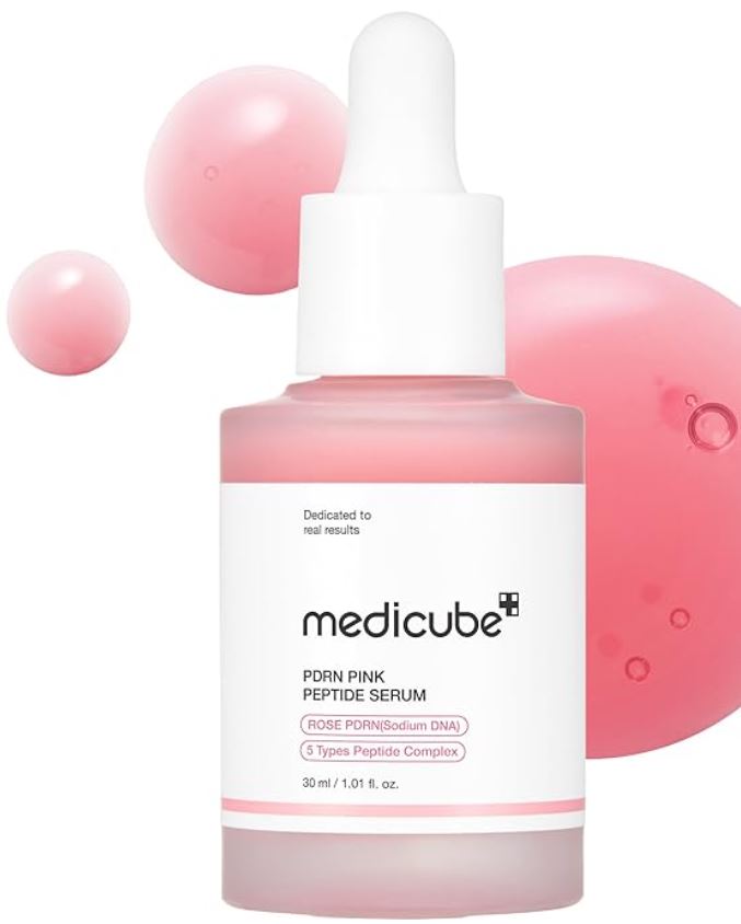 medicube PDRN Pink Peptide Serum with Rose PDRN | Vegan Pink Glow Serum with Peptides